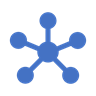 blue framework icon